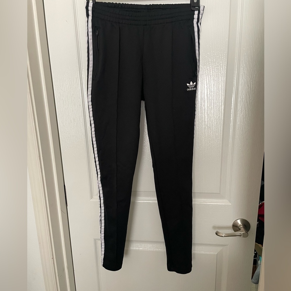 Adidas Black Track Pants. Worn lightly